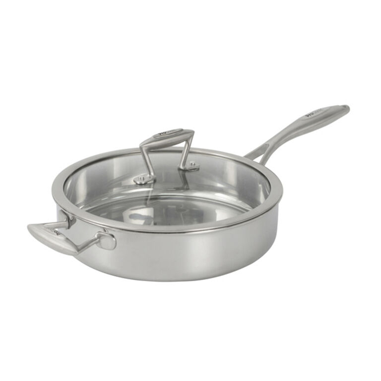 Swiss Diamond Premium Steel 4.6 qt Stainless Saute Pan - Induction