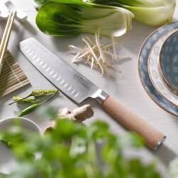 Secondary image for image of Nihon X30 Nakiri Knife 16cm / 6.5in