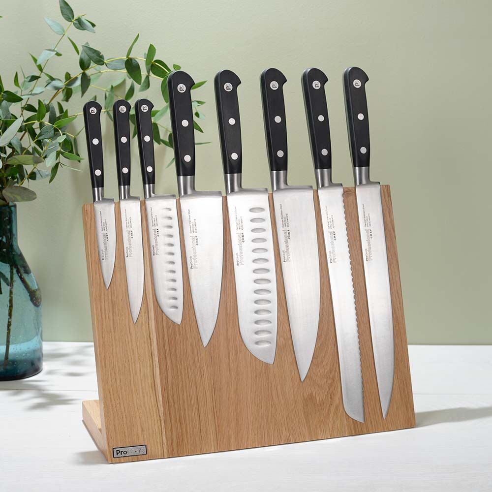Professional X50 Chef Knife Set 8 Piece and Magnetic Block