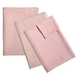 ProCook Tea Towel 3 Piece Set - Pink and grey