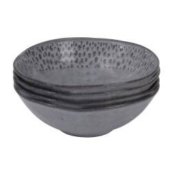 Malmo Charcoal Teardrop Bowl - Set of 4 - 15cm