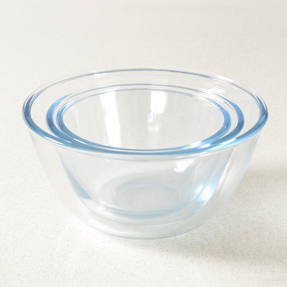 Glass Mixing Bowl 3 Piece Set | Mixing / Batter Bowls & Sieves from ProCook