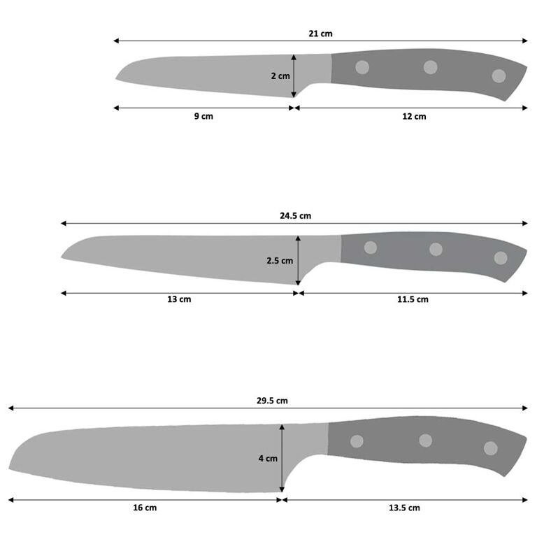 6-pc knife set consist of MR-1410 –