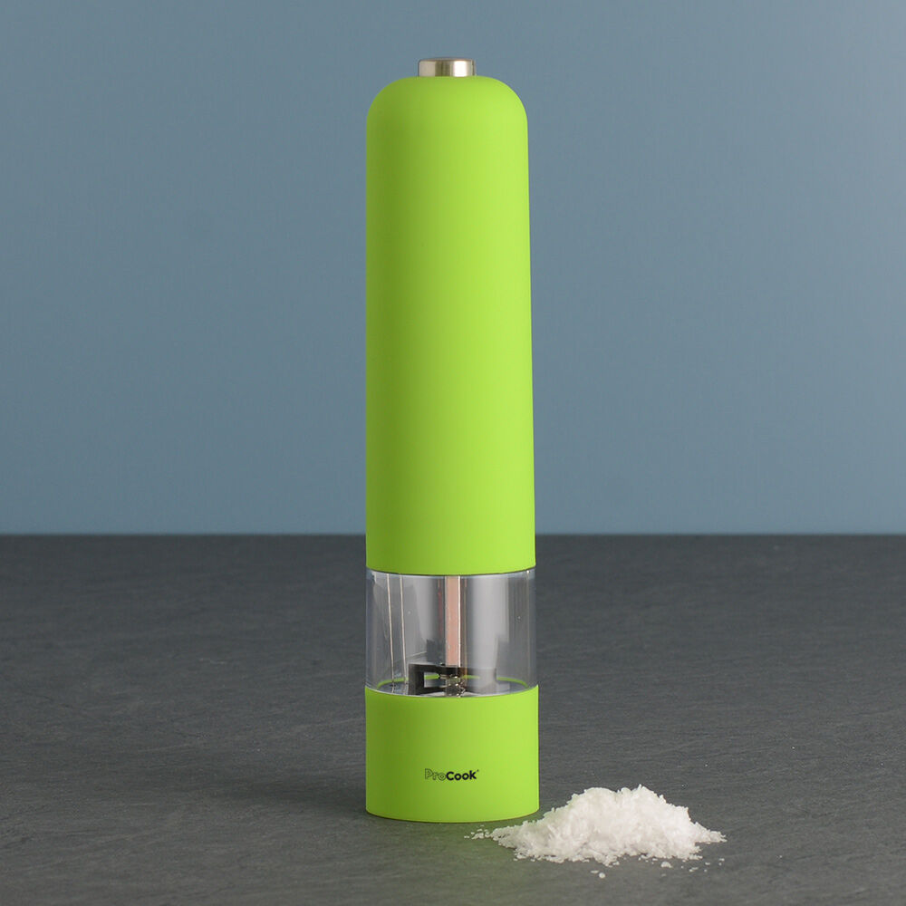 ProCook Electric Soft Touch Salt or Pepper Mill Green 22cm