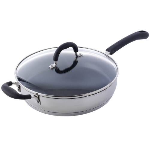 Gourmet Stainless Steel Saute Pan & Lid