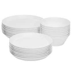 Capri Bone China Dinner Set With Cereal Bowls - Two x 12 Piece - 8 Settings