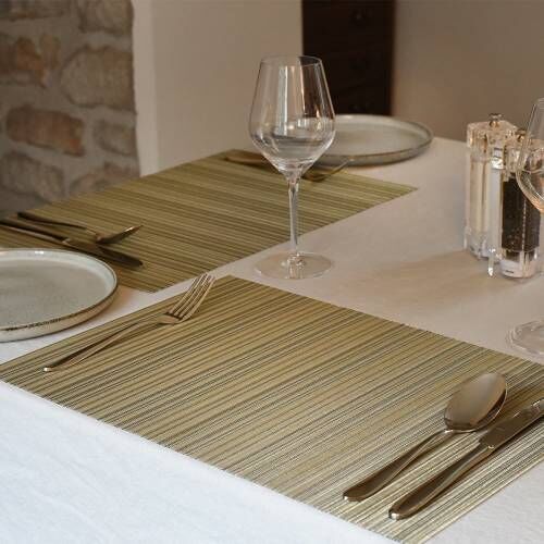 Rectangular Placemats Set of 4 Gold Table Runners, Placemats