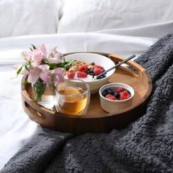Secondary image for image of Round Acacia Serving Tray 35cm