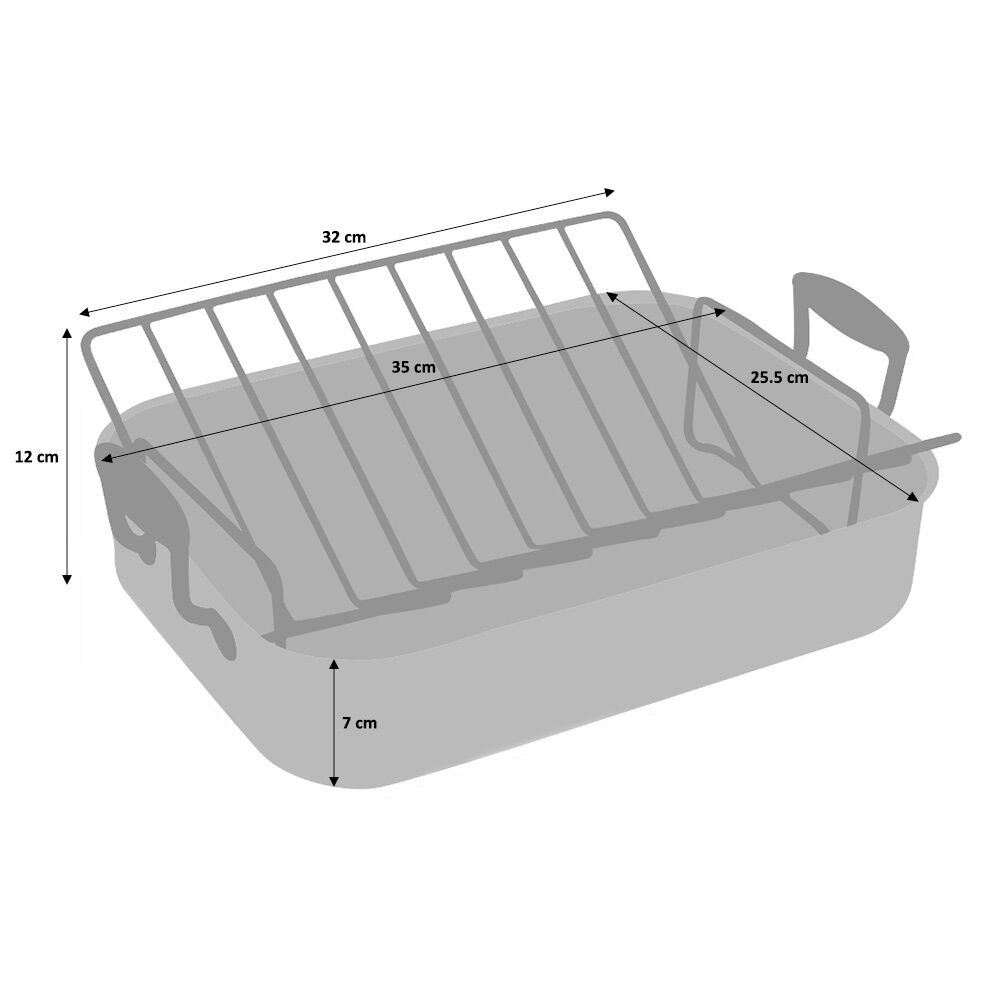 Elite TriPly Roasting Tin with Rack 35.5cm x 26cm Roasting Tins from