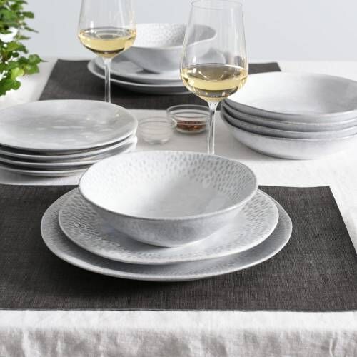 Malmo Dove Grey Mixed Dinner Set 20 Piece - 4 Settings