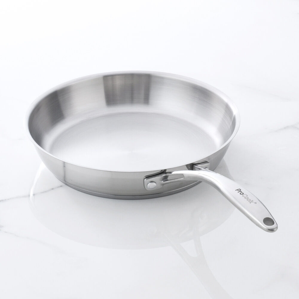 Professional Stainless Steel Frying Pan Uncoated 28cm | Professional ...