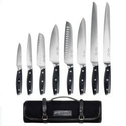 Elite AUS8 Knife Set - 8 Piece and Canvas Knife Case