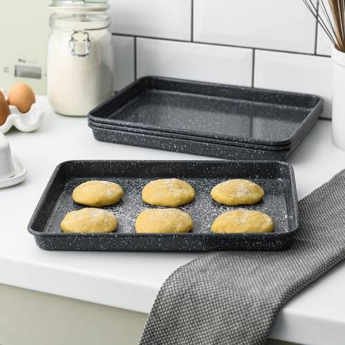 ProCook Non-Stick Granite Baking Tray Set - 4 Piece 31 x 23cm - S3000