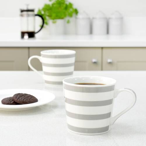 ProCook Stripe Mug - Grey - 6490