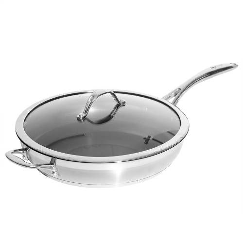 Professional Stainless Steel Frying Pan with Lid