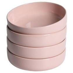 Stockholm Pink Stoneware Pasta Bowl - Set of 4 - 18.5cm