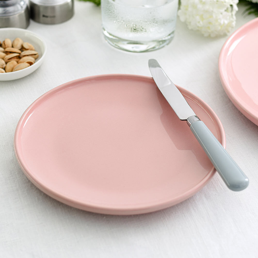 Stockholm Pink Stoneware Side Plate Set of 4 - 21cm
