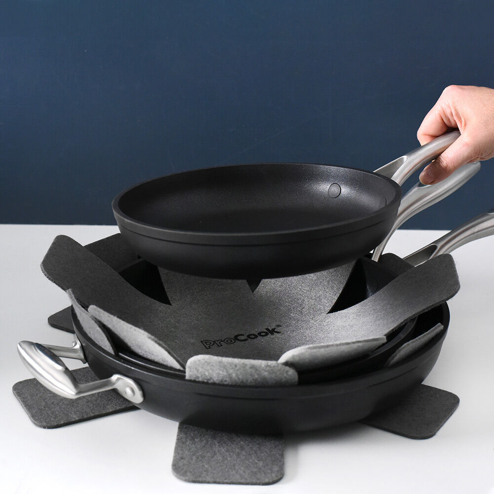 Divider Pads Separate and Protect Cookware to Avoid Scratching 15 Inch Set of 3 Pot & Pan Protectors 