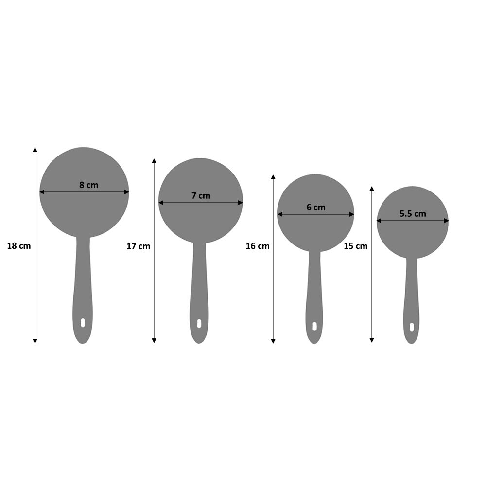 Tablespoon and Cup Quantities Set of 4 ProCook Measuring Cups Practical Cooking and Baking Accessory to Measure Fractions of Teaspoon 