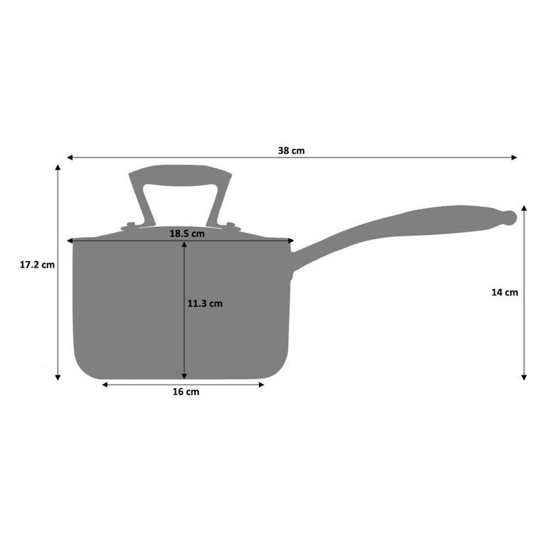 Elite Tri-Ply Saucepan & Lid 18cm / 2.8L | ProCook