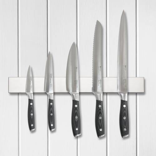 Professional X50 Knife Set 5 Piece and Magnetic Stainless Steel Knife Rack