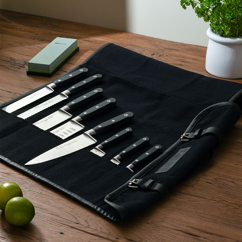 Professional X50 Chef Knife Set 8 Piece and Canvas Knife Case