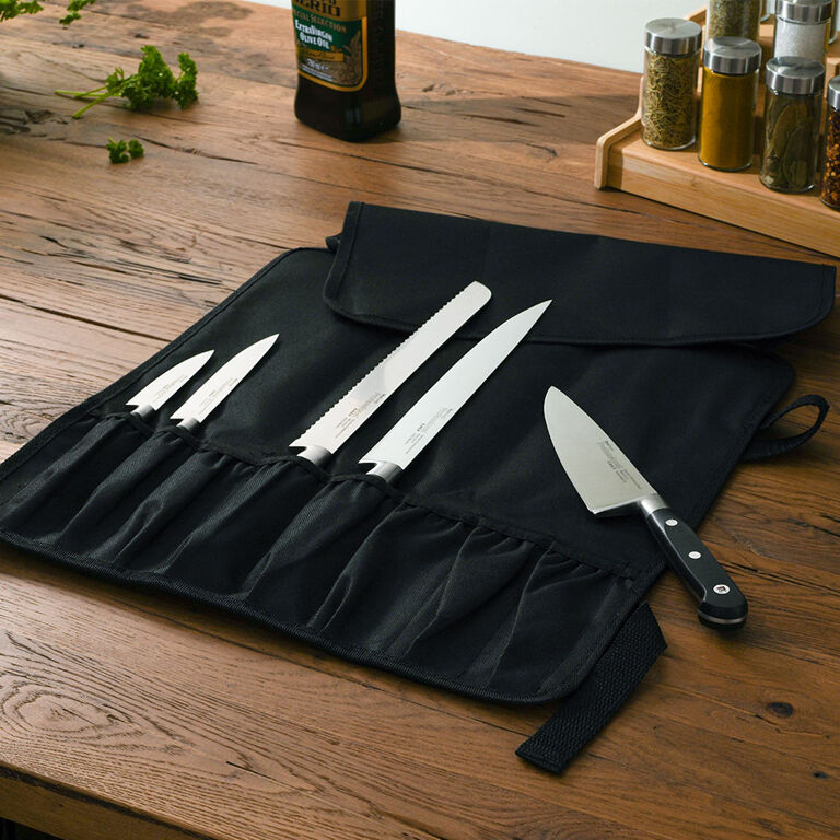 Chef Knife Roll Bag, 10 Pockets Canvas Knife Case, Knife Bag, Knife Wrap  Wallet, Cutlery Knife Pouch Holders Protectors for Chef Knives Kitchen  Utensils, Tool Roll, Blue 