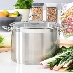 Secondary image for image of Professional Stainless Steel Stock Pot & Lid 26cm / 9.5L