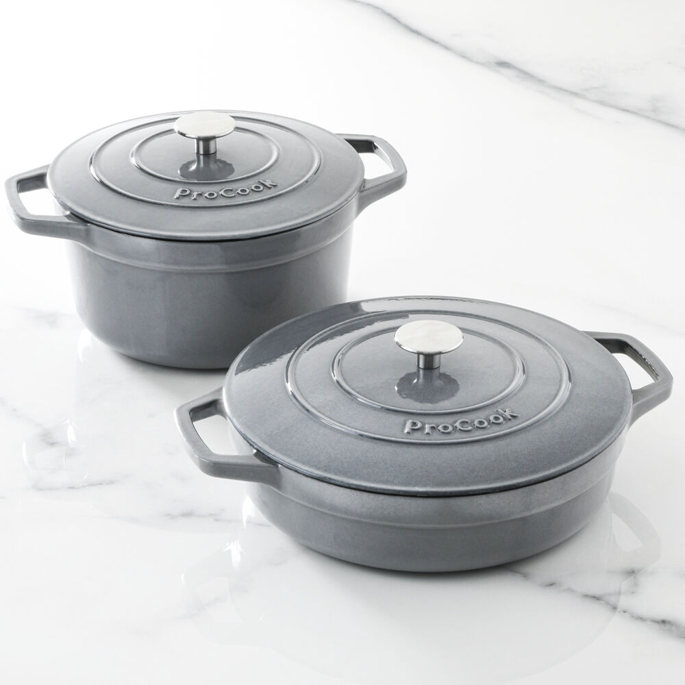 Cast Iron Casserole Set 20cm, 24cm and 28cm Reactive Red | Cast Iron ...