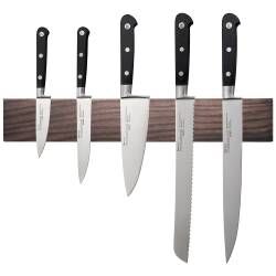 Professional X50 Chef Knife Set - 5 Piece and Magnetic Ash Knife Rack