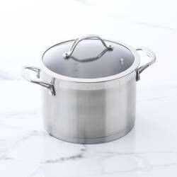 Professional Stainless Steel Stockpot & Lid - 20cm / 4.4L