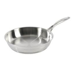 Professional Stainless Steel Frying Pan - Uncoated 24cm