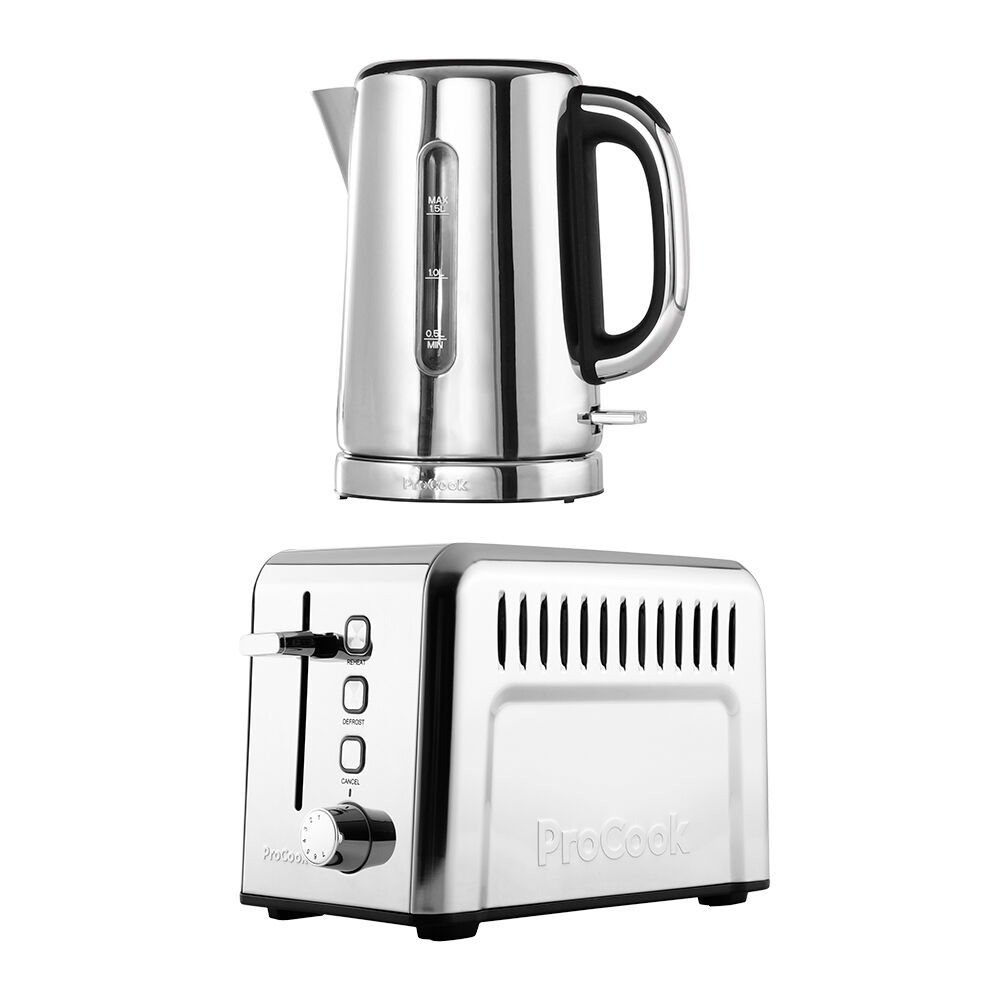 Stainless Steel Kettle and Toaster Set 2 Slice | All Electricals from ...