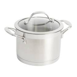 Professional Stainless Steel Stockpot & Lid - 18cm / 3.2L
