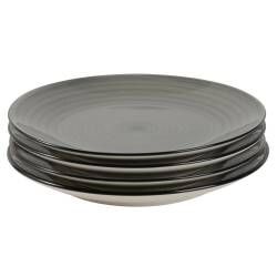 Suppen- ProCook Salcombe Steinzeug Müsli- gestreift 14 cm Nudelschale grau