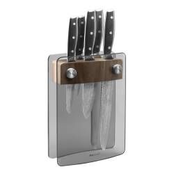 Main image for image of Elite AUS10 Knife Set 5 Piece and Glass Block