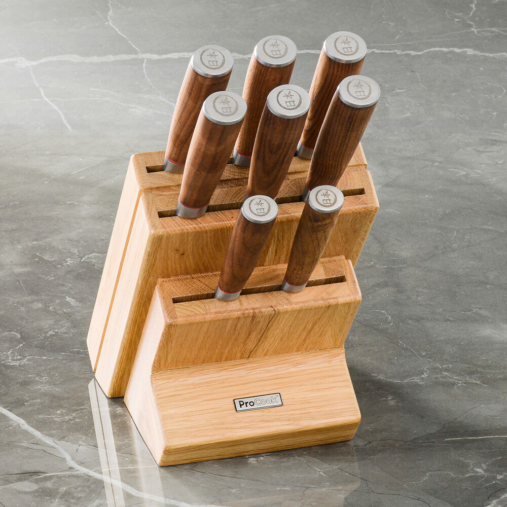 Nihon X50 Knife Set 8 Piece and Wooden Block Nihon X50 from ProCook