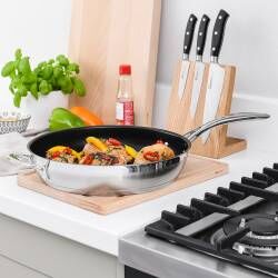 Secondary image for image of Professional Stainless Steel Frying Pan 30cm