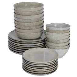 Oslo Coupe Stoneware Dinner Set - Two x 16 Piece - 8 Settings