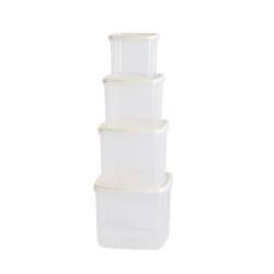 ProCook Square Storage Containers - 4 Piece Tall