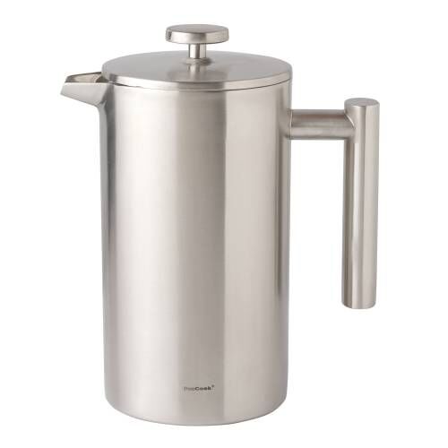 Satin Stainless Steel Double Walled Cafetiere