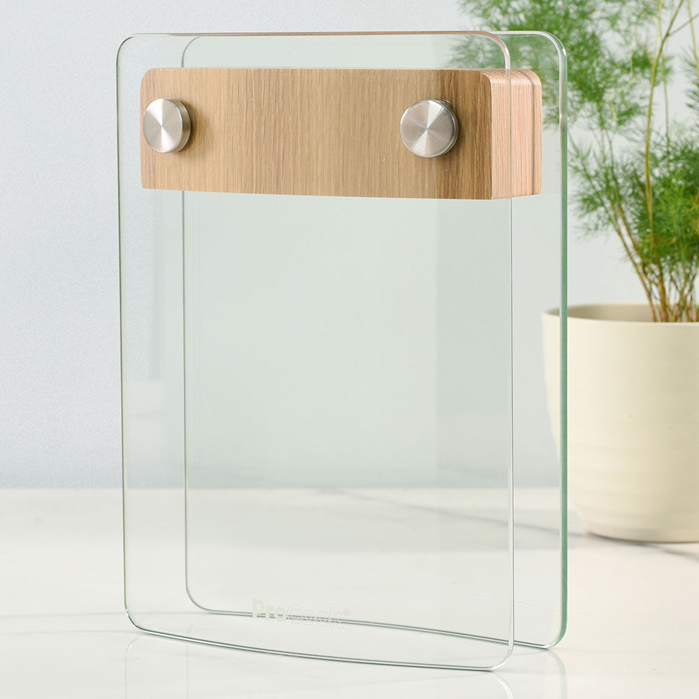ProCook Glass and Oak Knife Block Small