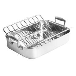 Main image for image of Elite Tri-Ply Roasting Tin with Large V-Shape Rack 35.5cm x 26cm
