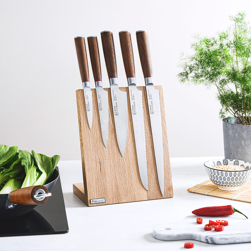 Nihon X50 Knife Set 5 Piece and Magnetic Block