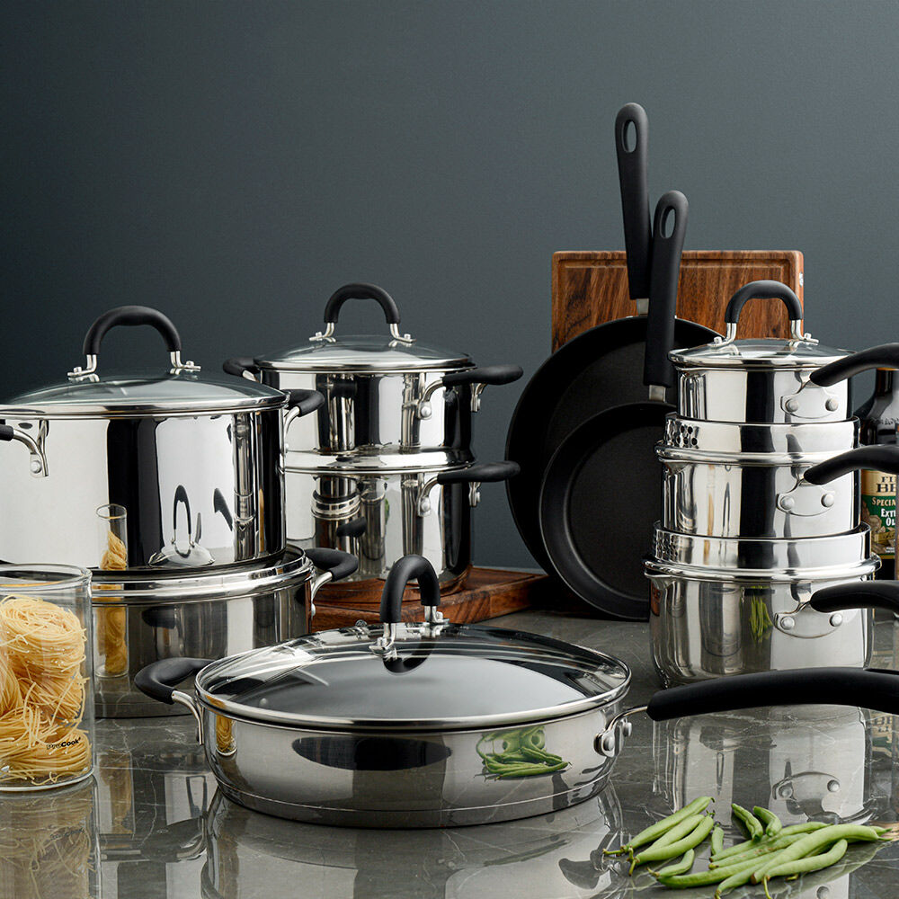 Gourmet Stainless Steel Cookware Set 10 Piece