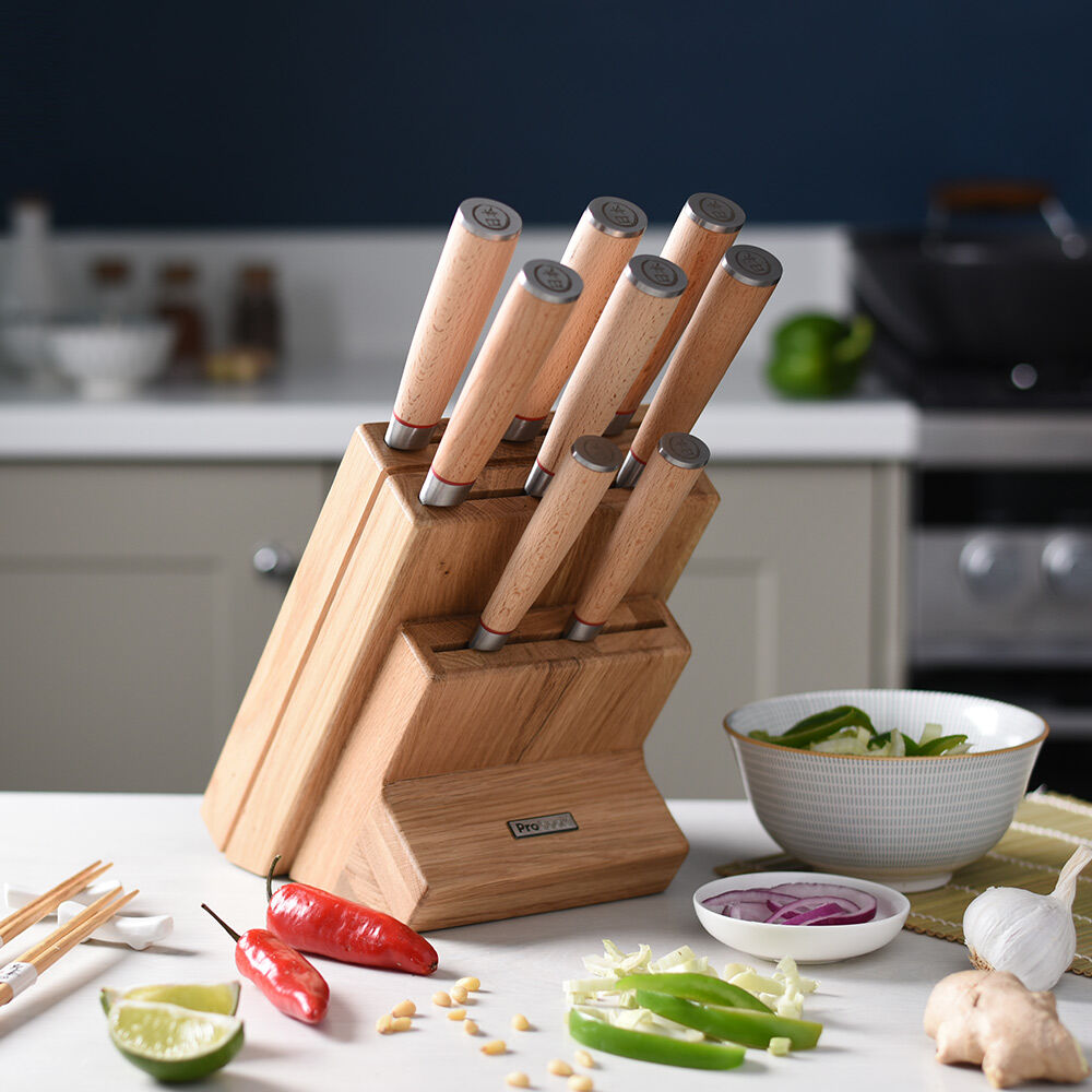 Nihon X50 Knife Set 8 Piece and Wooden Block