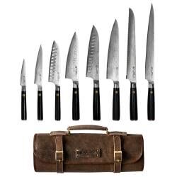 Main image for image of Damascus 67 Knife Set 8 Piece and Premium Leather Knife Case