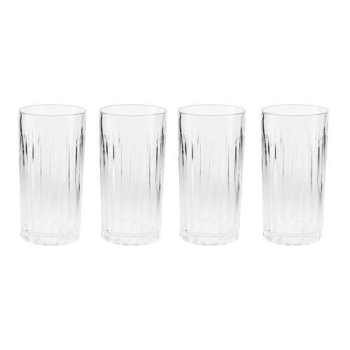 Savona Clear Ribbed Highball Glasses