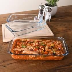 Secondary image for image of Glass Ovenware Rectangular Dish Set 3 Piece