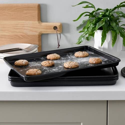 Made in the UK Large oven tray / baking tray and Crisper Set with Teflon ®TM Non Stick Coating 40cm 